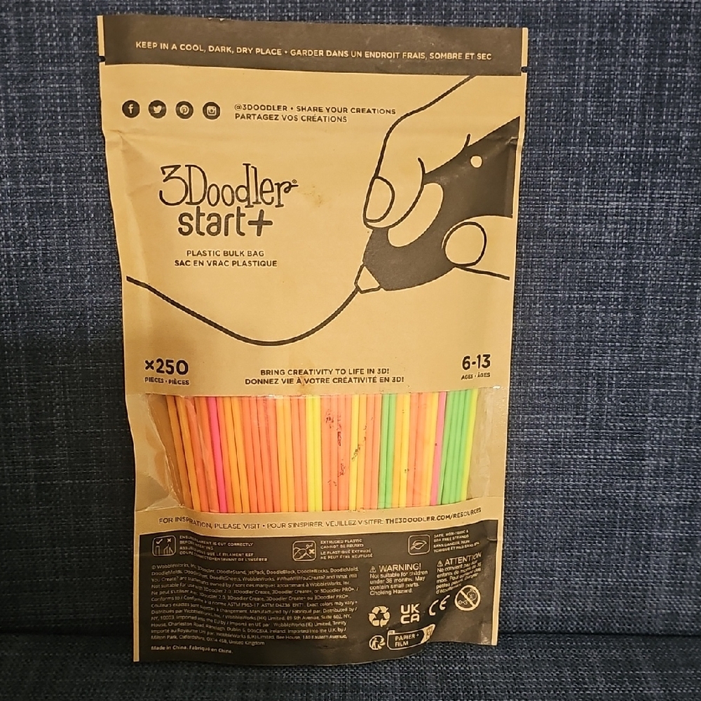 3Doodler Start+ Eco-plastic Refills Start+ Plastic Bulk Bag - Multicolor